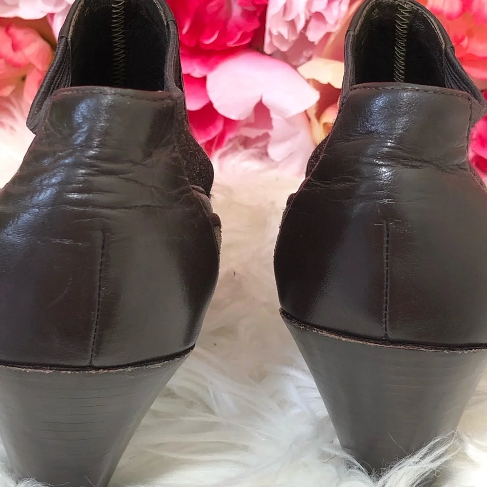 Saks Fifth Avenue Brown Suede Ankle Booties